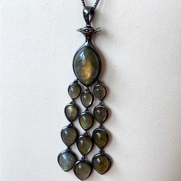 Clyde Duneier sterling silver Labradorite Peacock - Picture 1 of 9